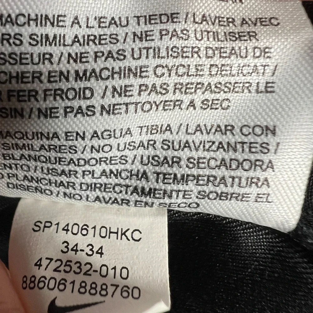 Nike Golf Pants Mens 34x34 Black‎ Chino Dri Fit Performance Outdoor Lightweight